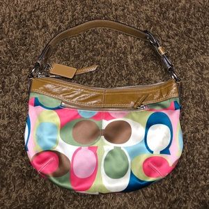 Coach bag with vibrant colors